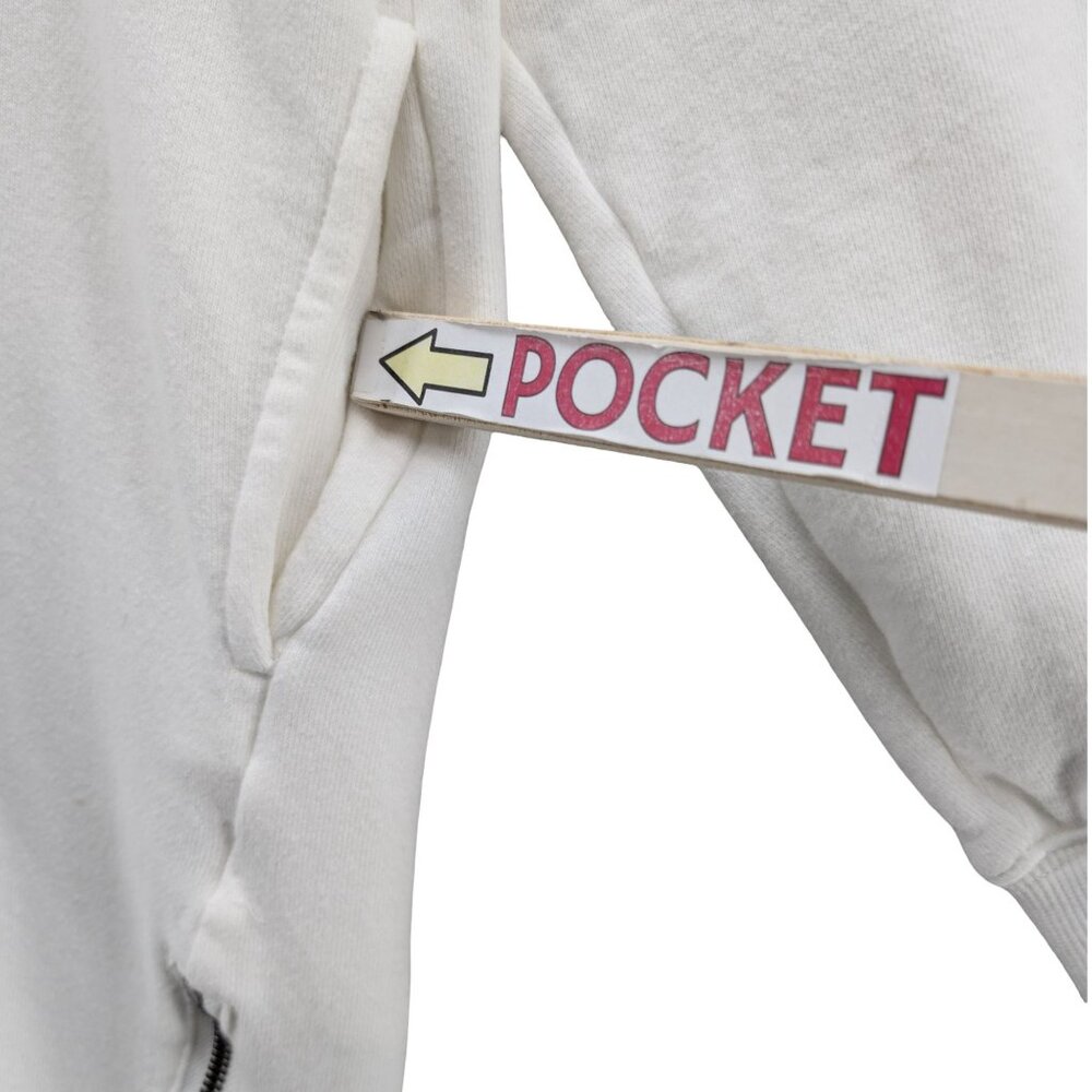Free People Spur of the Moment Hoodie Womens White Long Pockets Zip Sides Sz XS - Picture 11 of 12